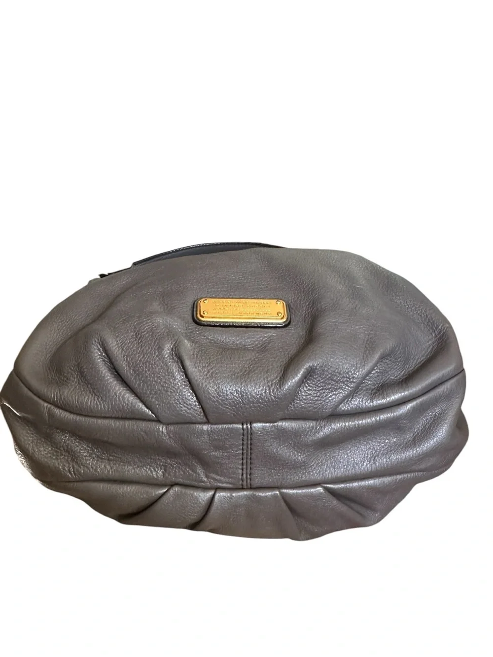 Marc by Marc Jacobs Classic Q Hillier Gray Taupe Leather Hobo Crossbody